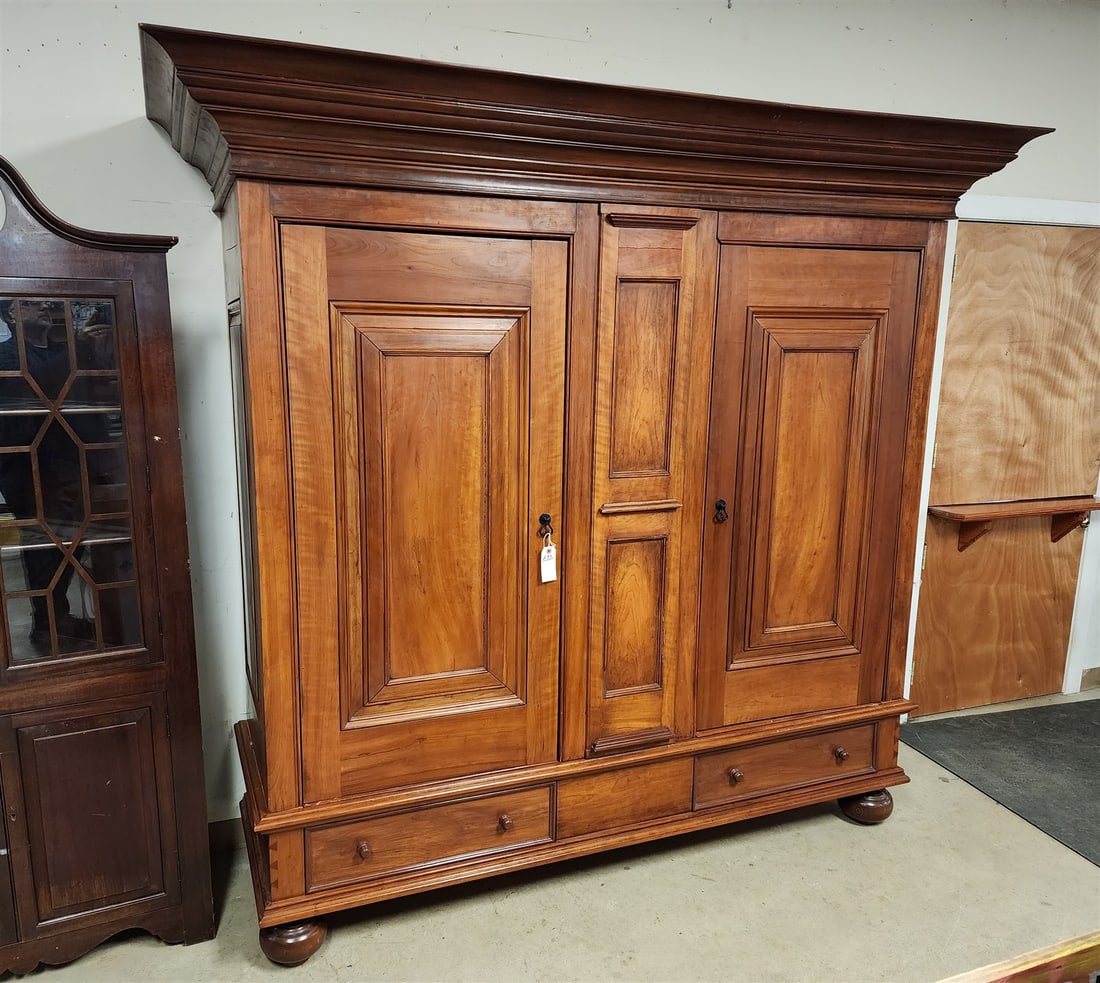 Custom Reprod Cherry 2 Door 2 Drawer Penn Kas 7'3" X 7' 10 1/2"W X 31"D (1 of 5)