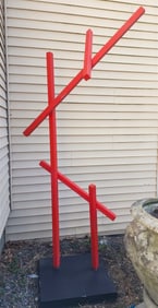 metal Sculpture "Hashtag" By Glen Mayo 8'6" woodstock artist