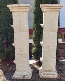 Pr Fiberglass Columns 6'6"H X 19"Sq
