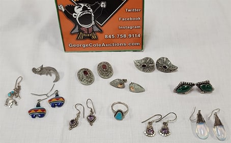 Lot Sterl Earrings 1.04 Ozt