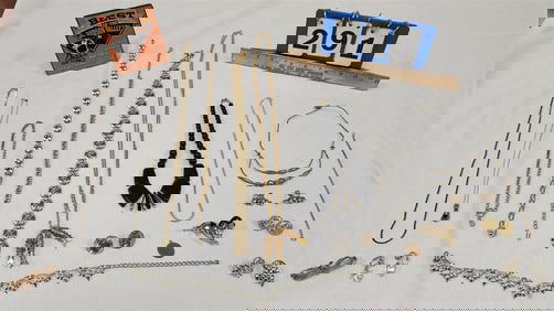 Lot Costume Jewelry- Some Sterl