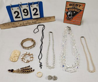 Lot Costume Jewelry- Crystal, Rhinestone