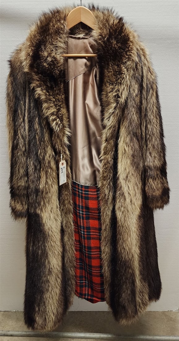 Full Length Raccon Coat: Full Length Raccon Coat