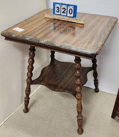 Mahog 2 Tier Table 29 1/2"H X 24" Sq