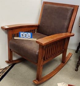 Mission Style Oak Rocker