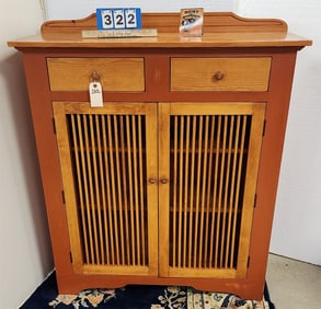 Ptd Pine 2 Drawer Over 2 Door Cabinet 51"H X 44"W X 17"D