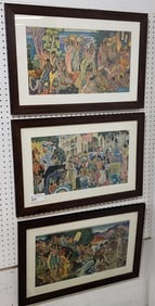 Lot 6 Framed S>S> Lurline 1957 menus