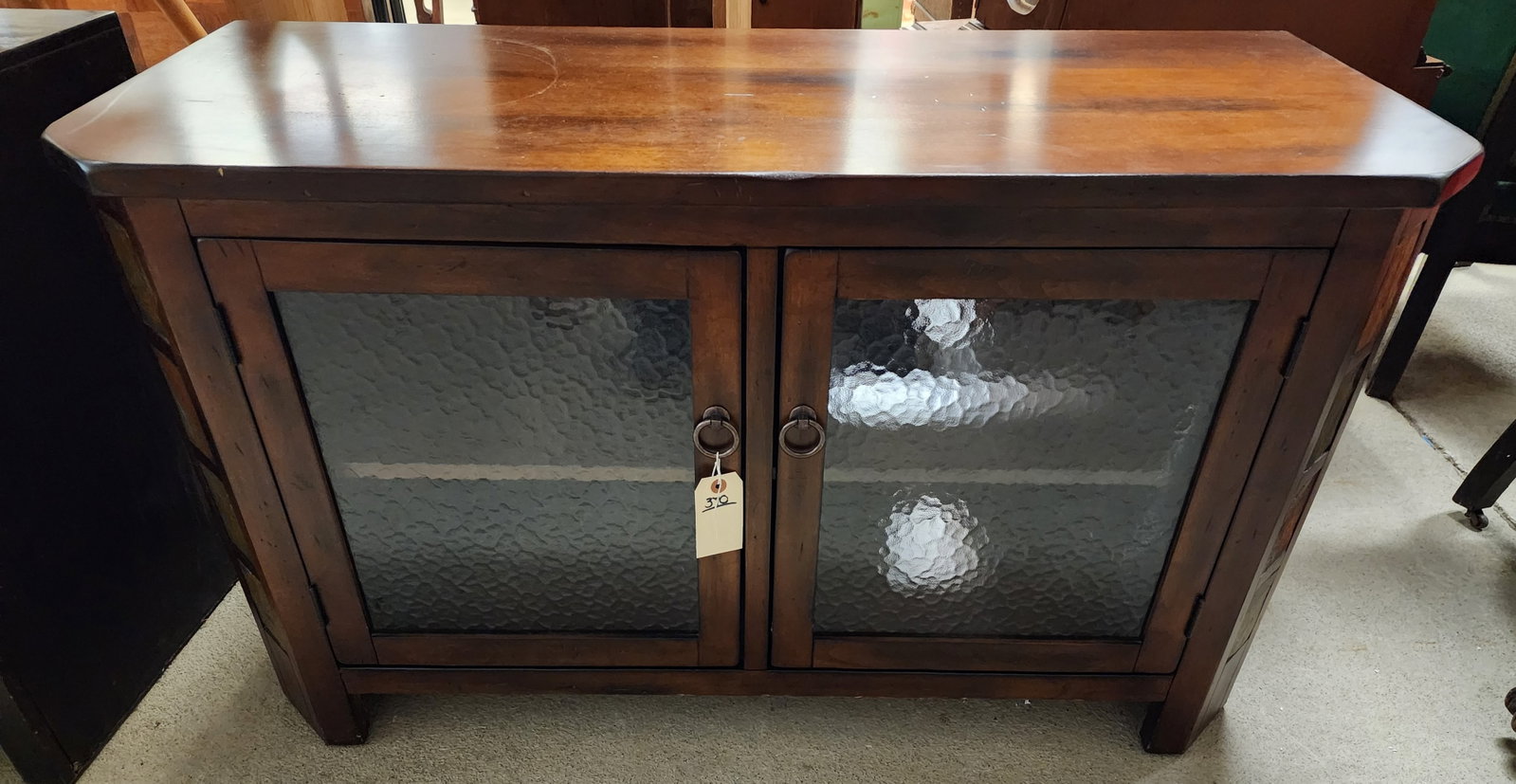 Cabinet W/ 2 Doors + Inlaid Slate Dec 27"H X 47 1/2"W x 18"D: Cabinet W/ 2 Doors + Inlaid Slate Dec 27"H X 47 1/2"W x 18"D