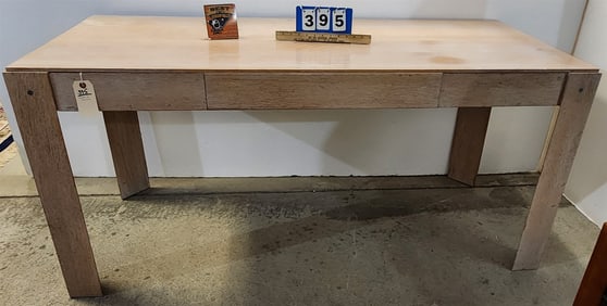 Pickled Oak 2 Drawer Desk 30"H X 63"W X 27 1/"D