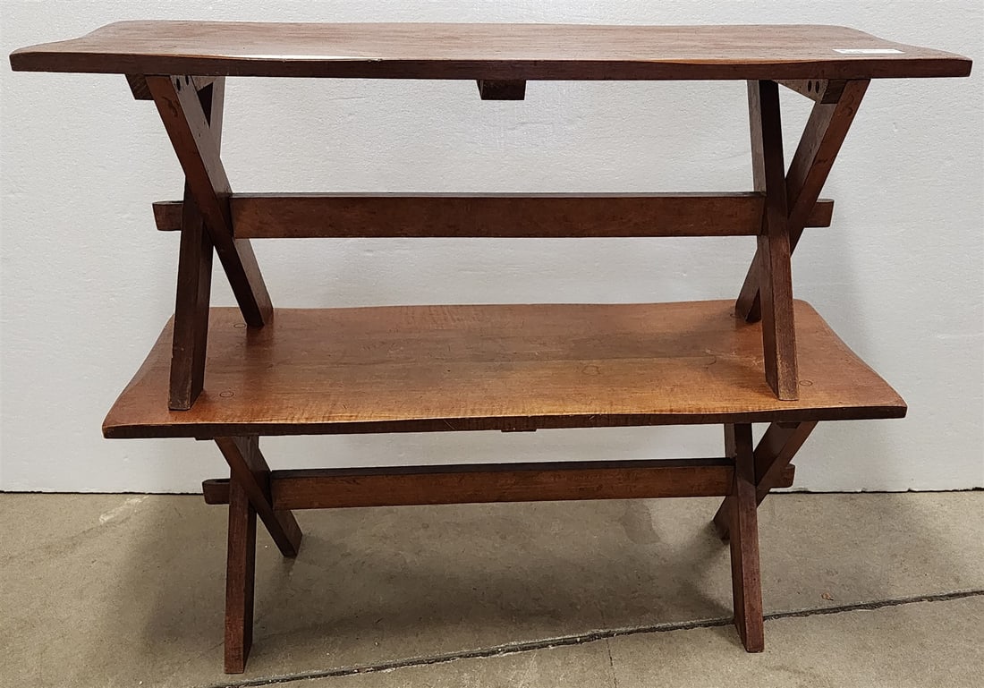Lot 2 Wooden Benches 17"H X 40"W X 16"D: Lot 2 Wooden Benches 17"H X 40"W X 16"D