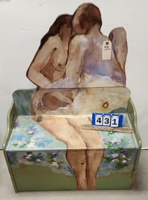 Adult Theme Lift Seat Bench 38"H X 30"W X 15 1/2"D W/ Bx'd Dolls Patsyette In Storyland, Effanbee +