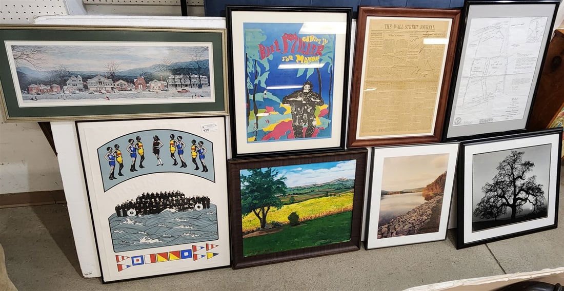 Lot 8 Framed Items O/C, Sgnd Lithos, Photos, Prints (1 of 12)
