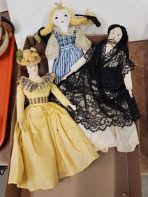 Tray 3 Handmade Dolls