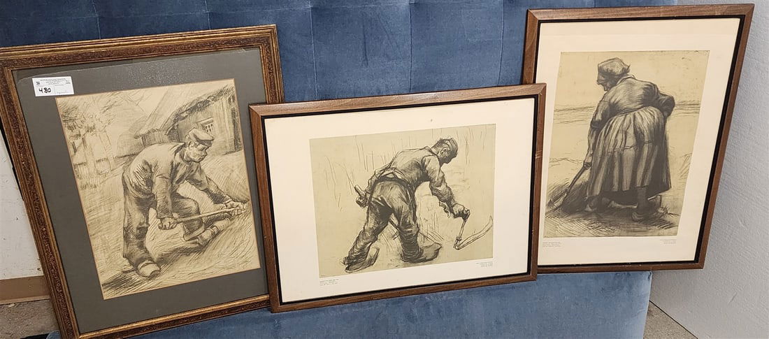 Lot 3 Framed Van Gogh Prints 19 1/2" X 14 1/2" (1 of 13)