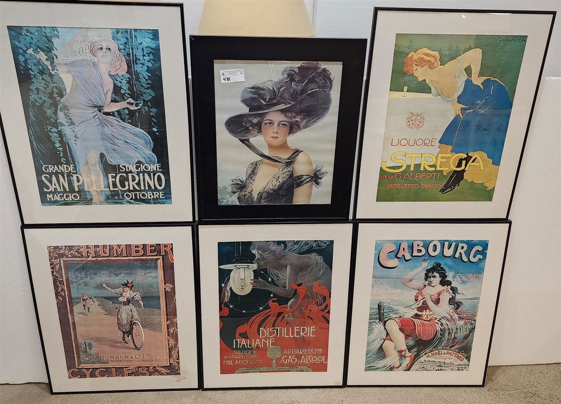 Lot 6 Framed Prints 5- 22 1/2" X 16 1/2" + 19 1/2" X 15 1/2" (1 of 8)