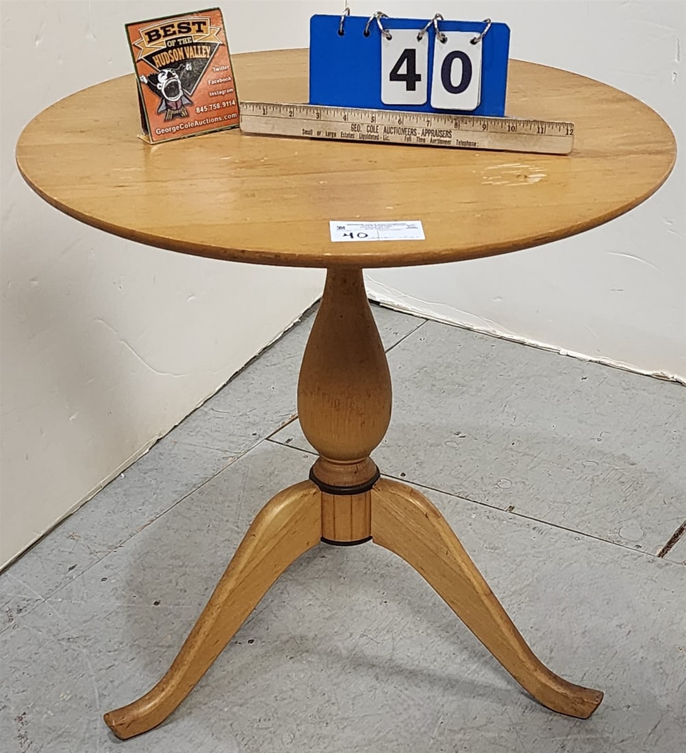 Shaker Style Maple Stand 24"H X 24" Diam: Shaker Style Maple Stand 24"H X 24" Diam