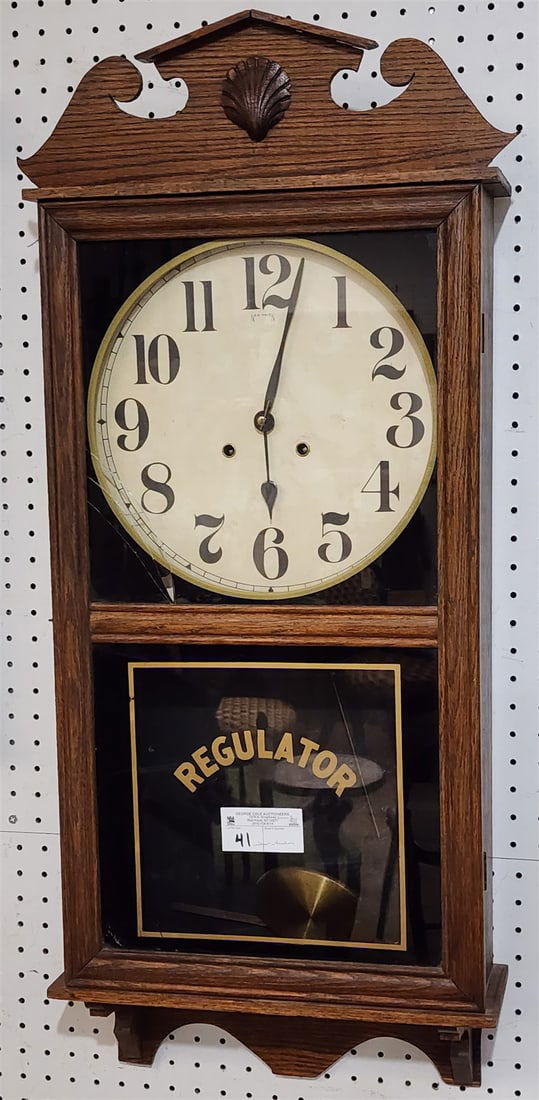 New Haven Oak Regulator 36"H X 16 1/2"W X 5"D: New Haven Oak Regulator 36"H X 16 1/2"W X 5"D