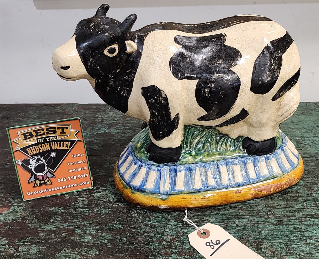 Ceramic Cow 10"H X 13"W X 7"D: Ceramic Cow 10"H X 13"W X 7"D
