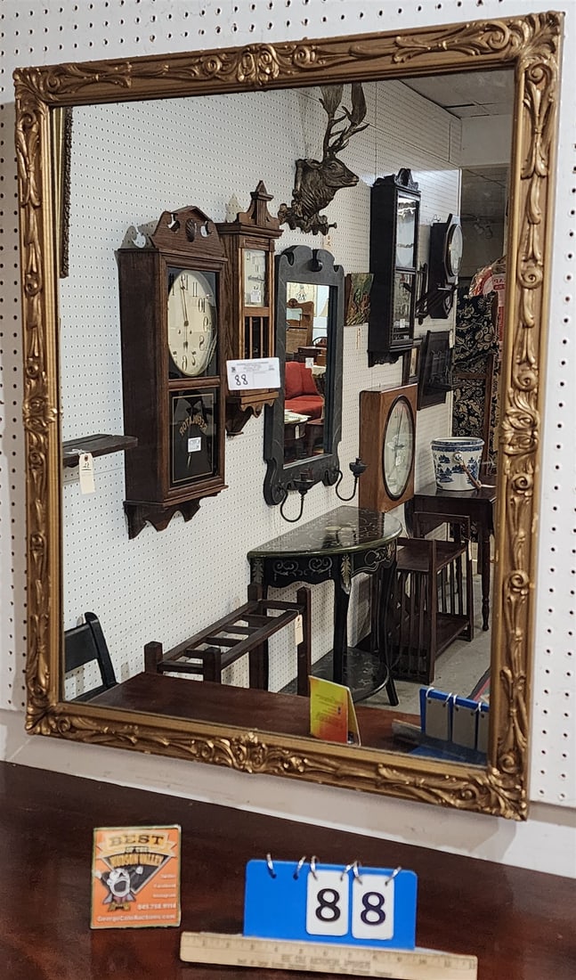 Gilt Framed Mirror 37 1/2" X 39 1/2" (1 of 2)