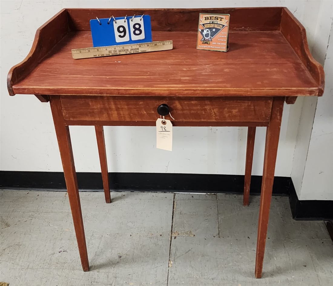 C 1840 Shaler 1 Drawer Wk Table- Watervalit Or Mt Lebanon: C 1840 Shaler 1 Drawer Wk Table- Watervalit Or Mt Lebanon