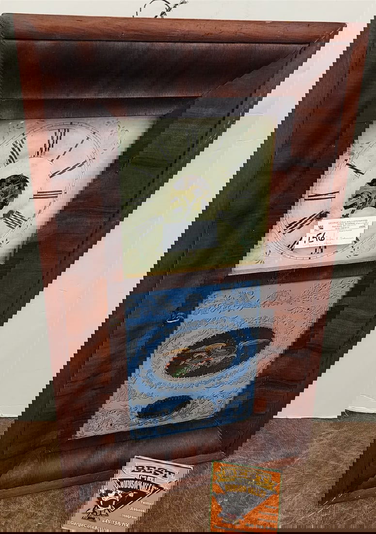 Empire Ogee Wm S Johnson Mahog Clock 26"H X 15 1/2"W X 4"D (1 of 7)