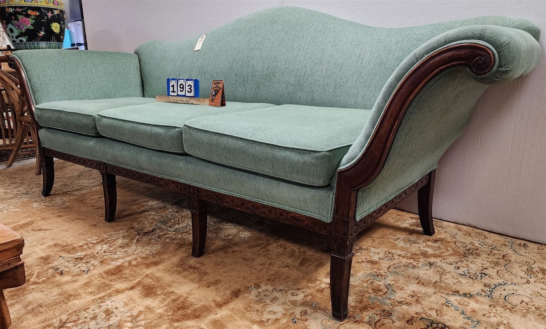 Camel Back Uphols Sofa 36"H X 7'6"L X 24"D (1 of 3)