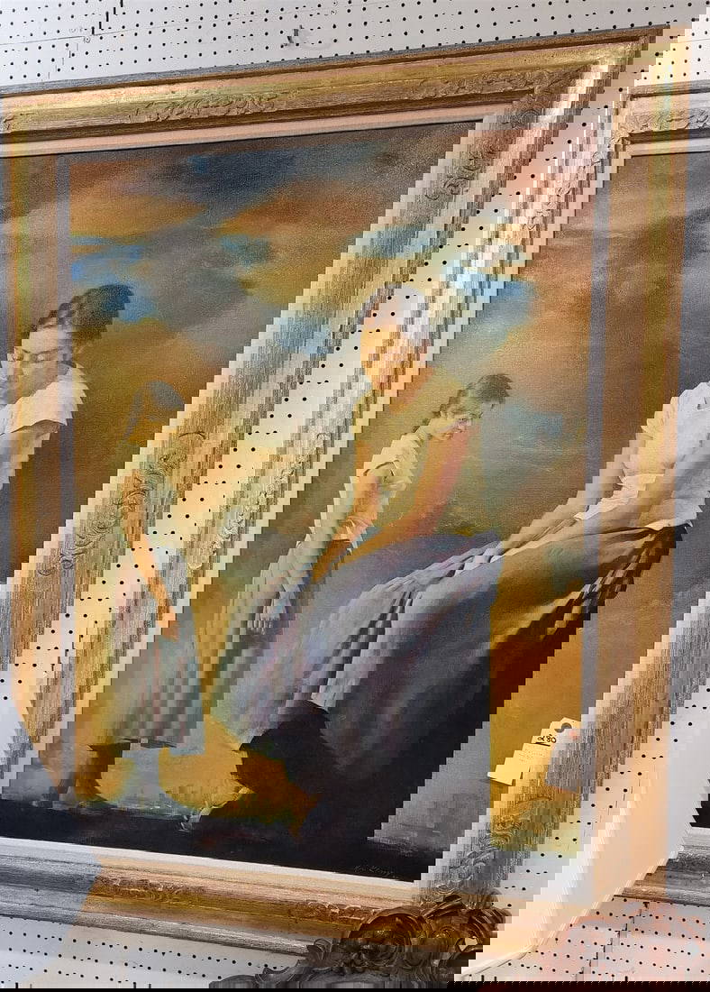 Framed O/c Meditation 1, 1980 Sgnd Marc Klionsky 46" X 34" Auction