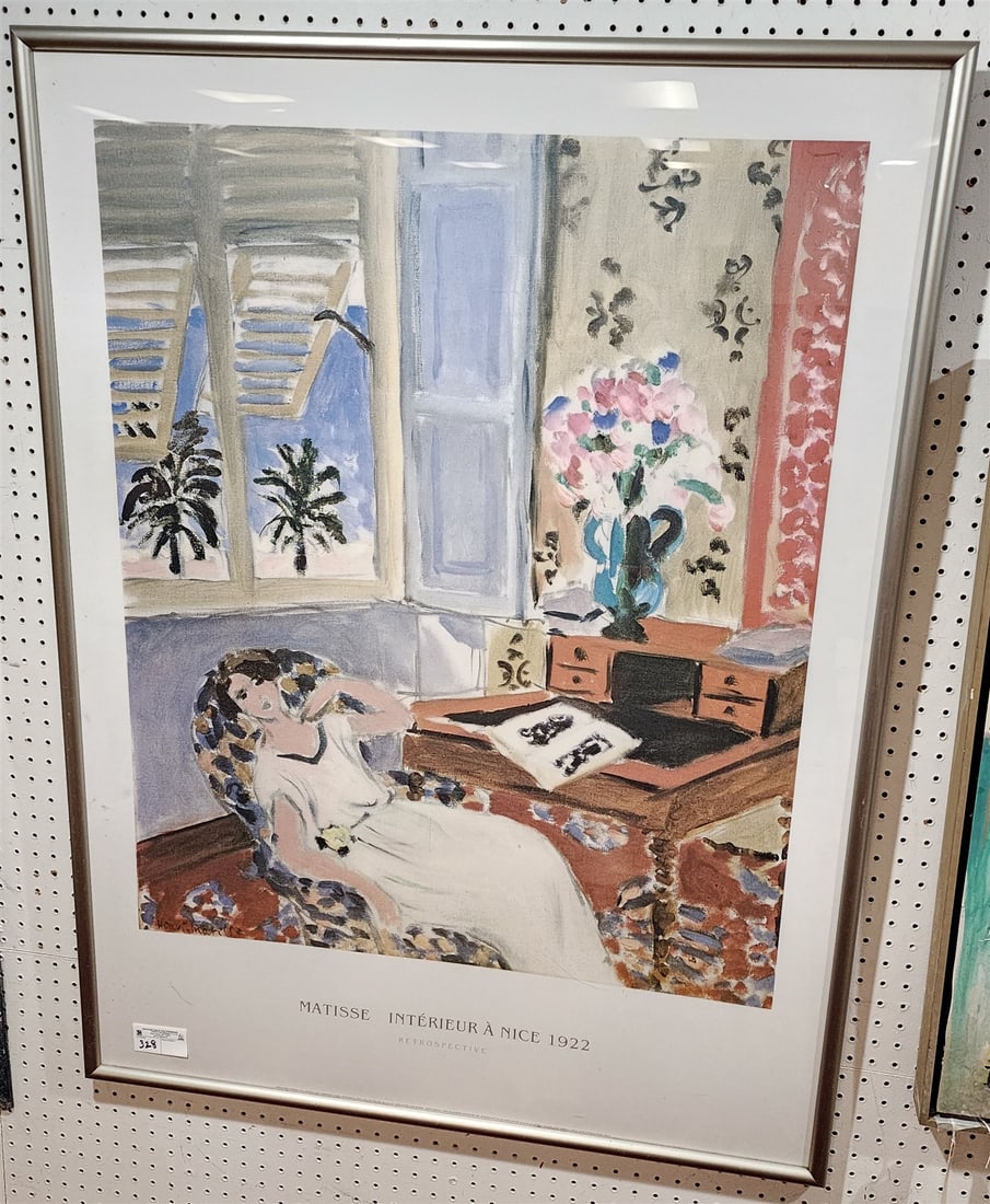 Framed Matisse 1922 Retrospective Poster 47" X 35" (1 of 1)