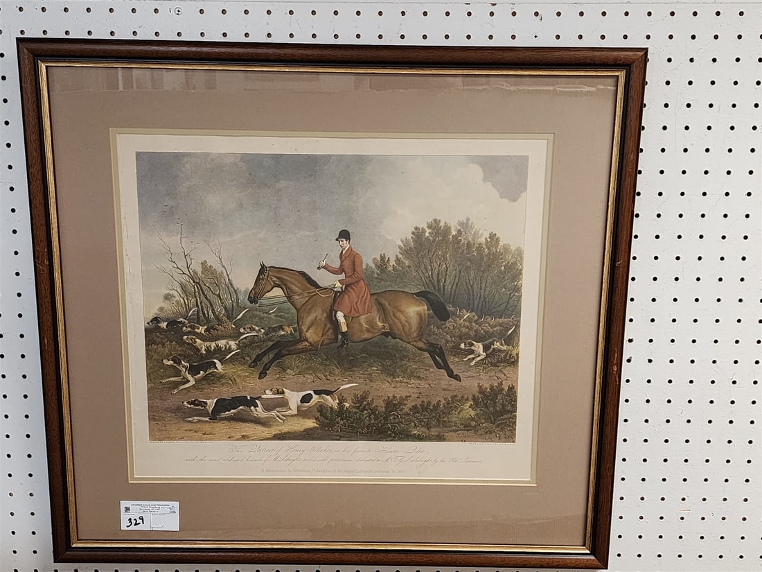 Framed Fox Hunt Print 16 1/2" X 19" (1 of 4)