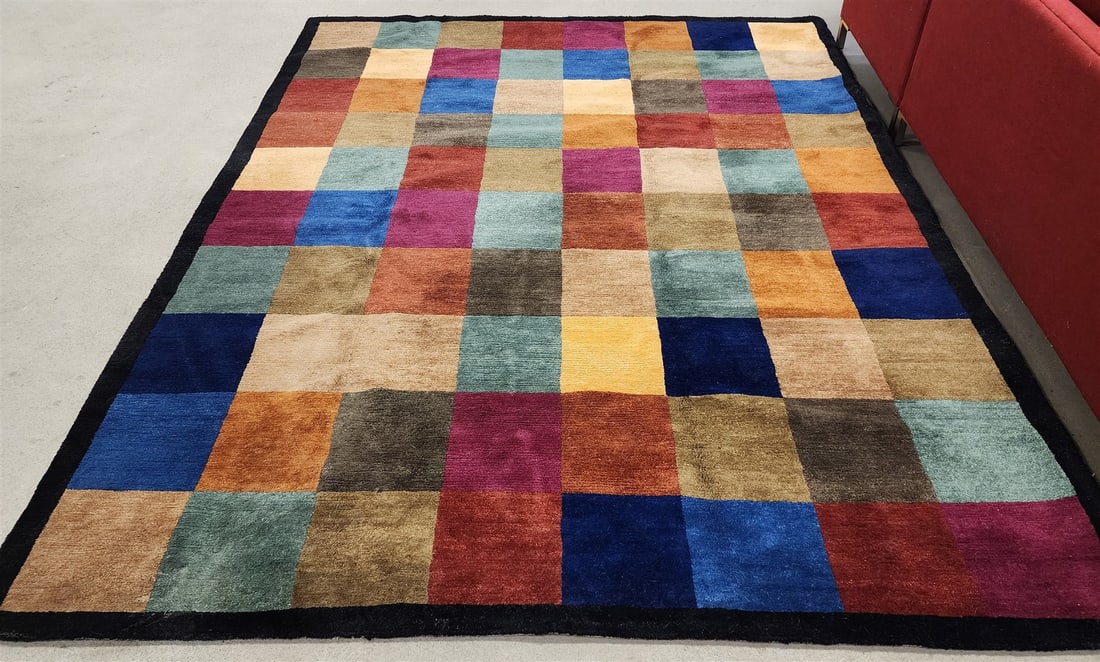 Tuqinkian Tibetan Wool Rug 8'1" X 10'3": Tuqinkian Tibetan Wool Rug 8'1" X 10'3"