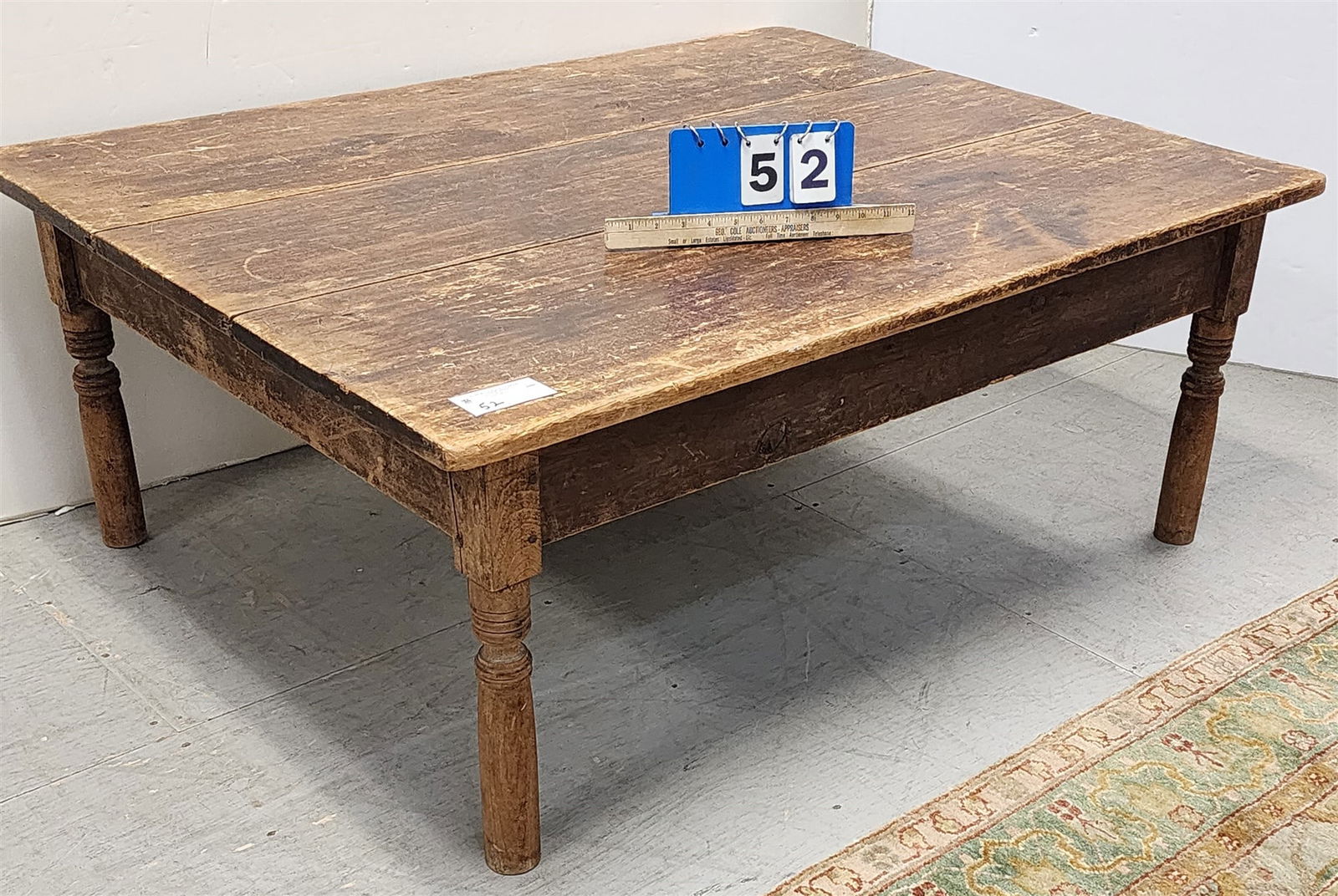 Prim Pine Coffee Table 18"H X 44 1/2"W X 34 1/2"D (1 of 4)