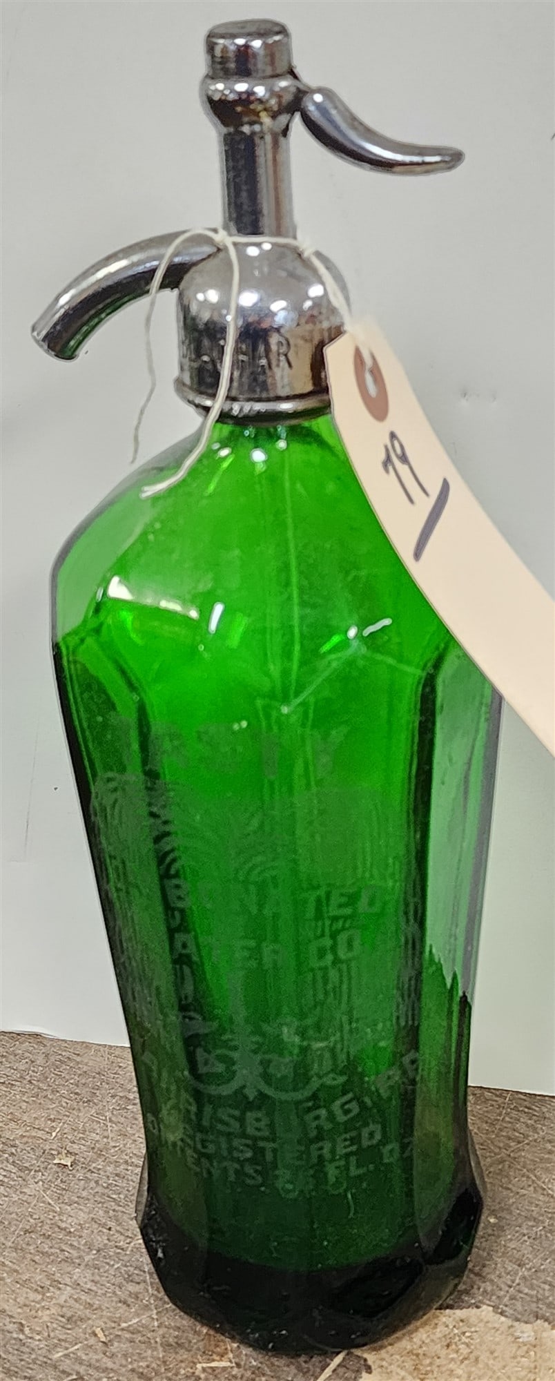 Green Harrisburgh Pa Seltzer Bottle 12 1/2" (1 of 1)