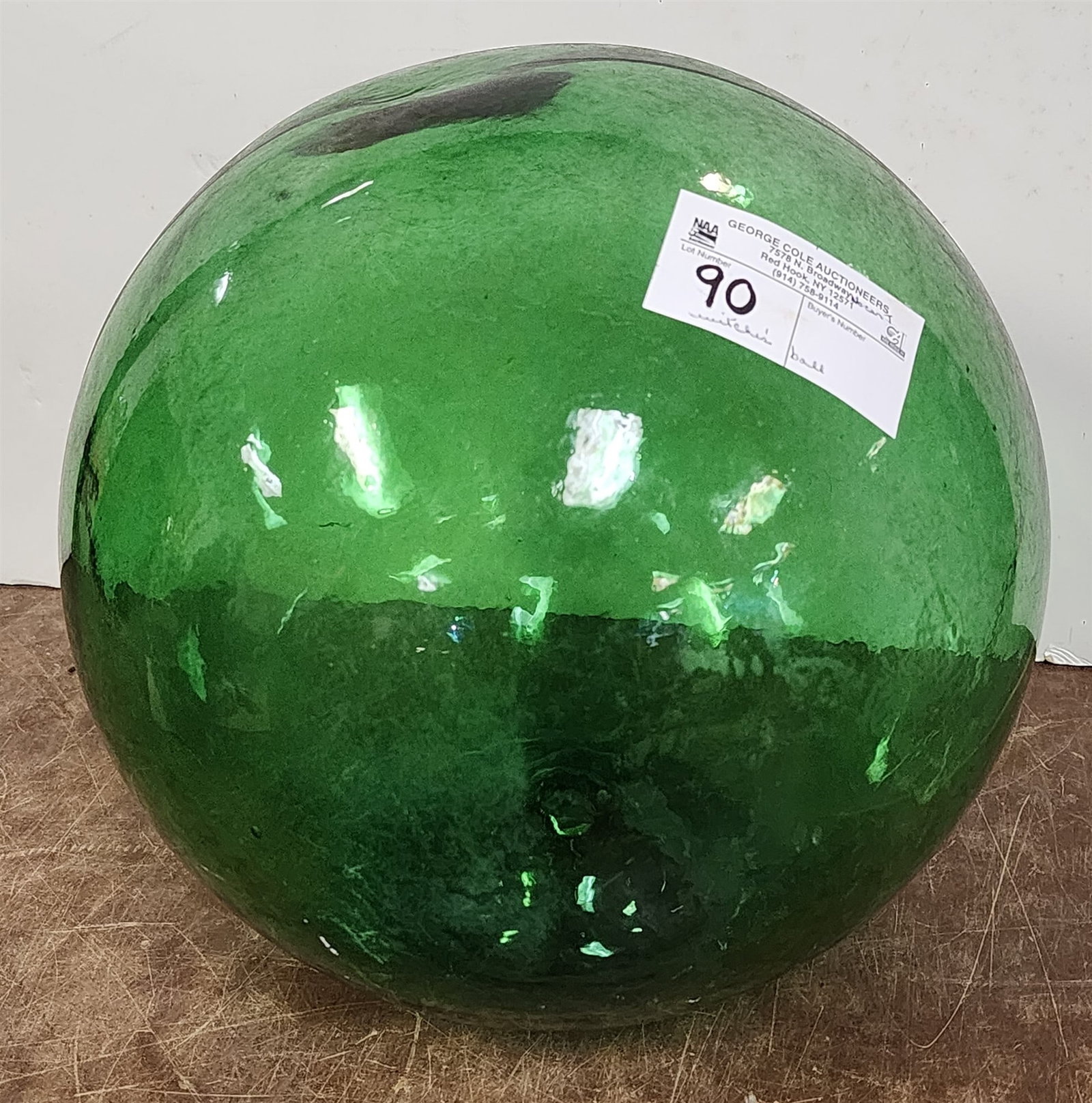 Green Witches Ball 11" Diam: Green Witches Ball 11" Diam