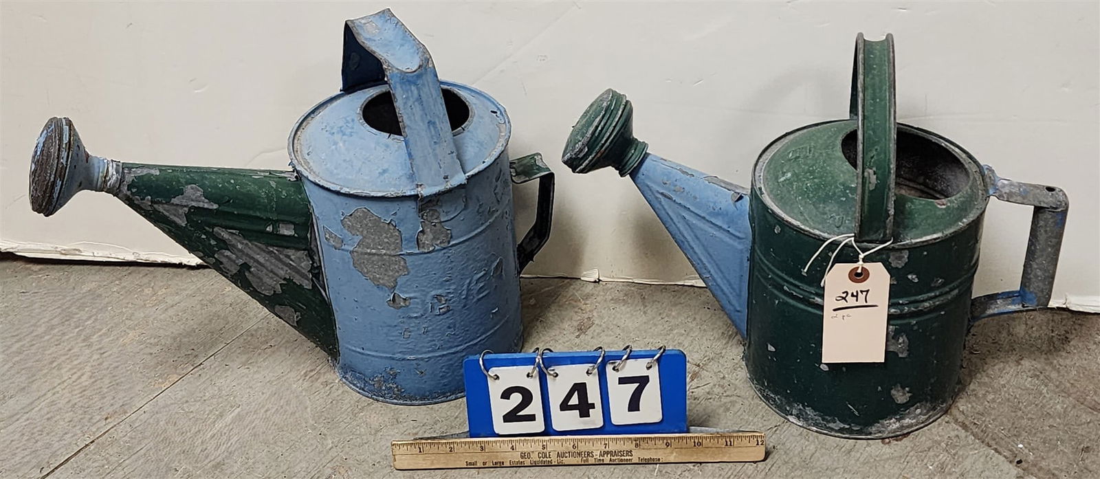Lot 2 Galvanized Watering Cans (1 of 1)