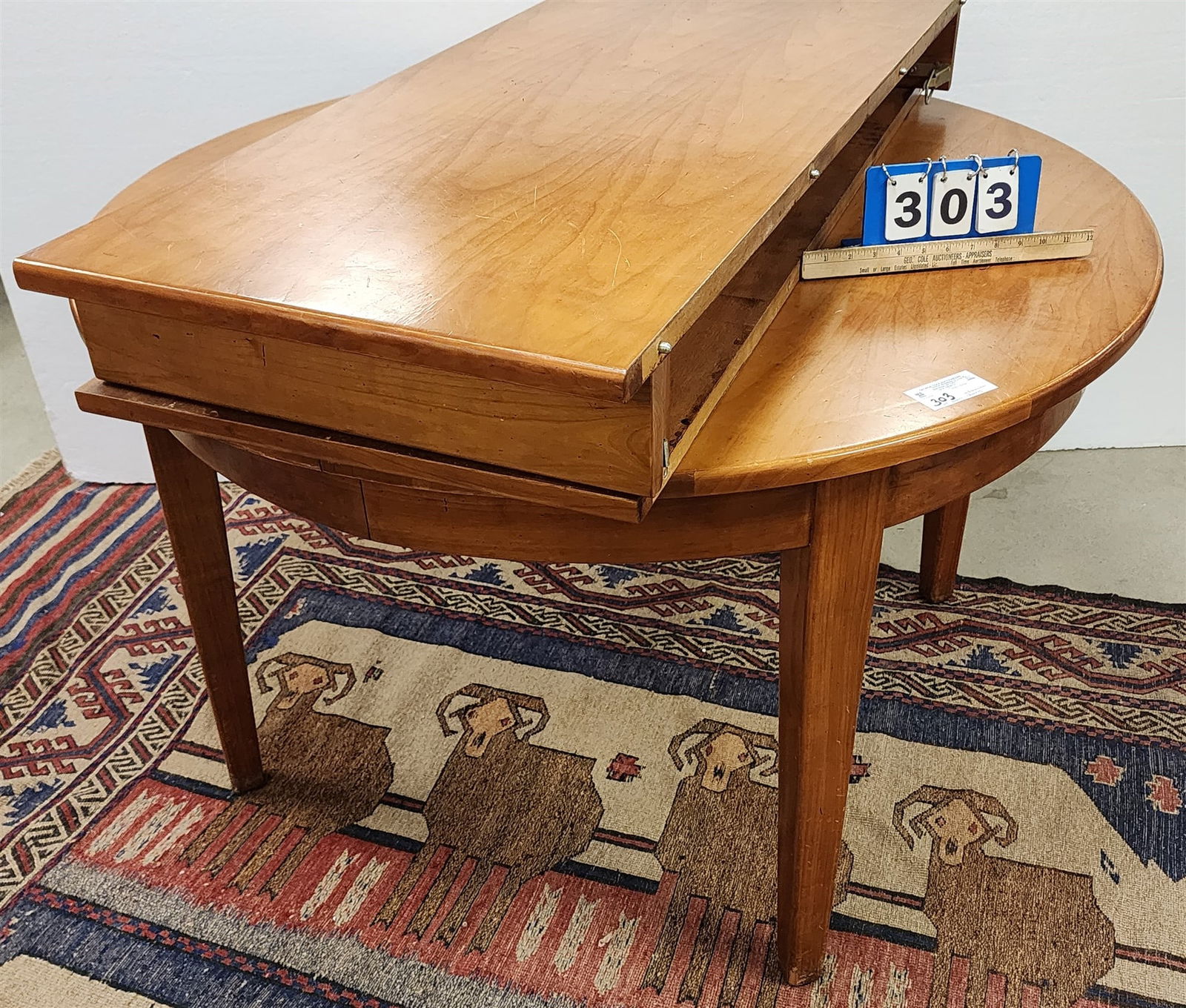 Cherry 47" Diam Dining Table W/ 2 Leaves (1 of 3)