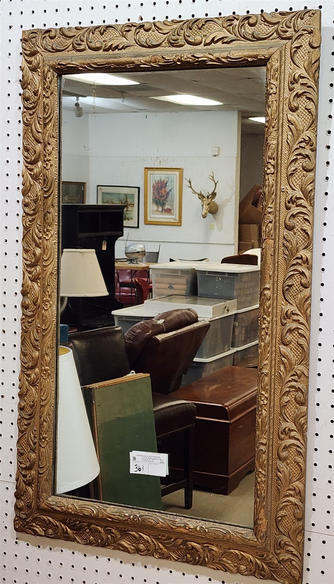 Gilt Framed Mirror 37" X 22 1/2" (1 of 2)