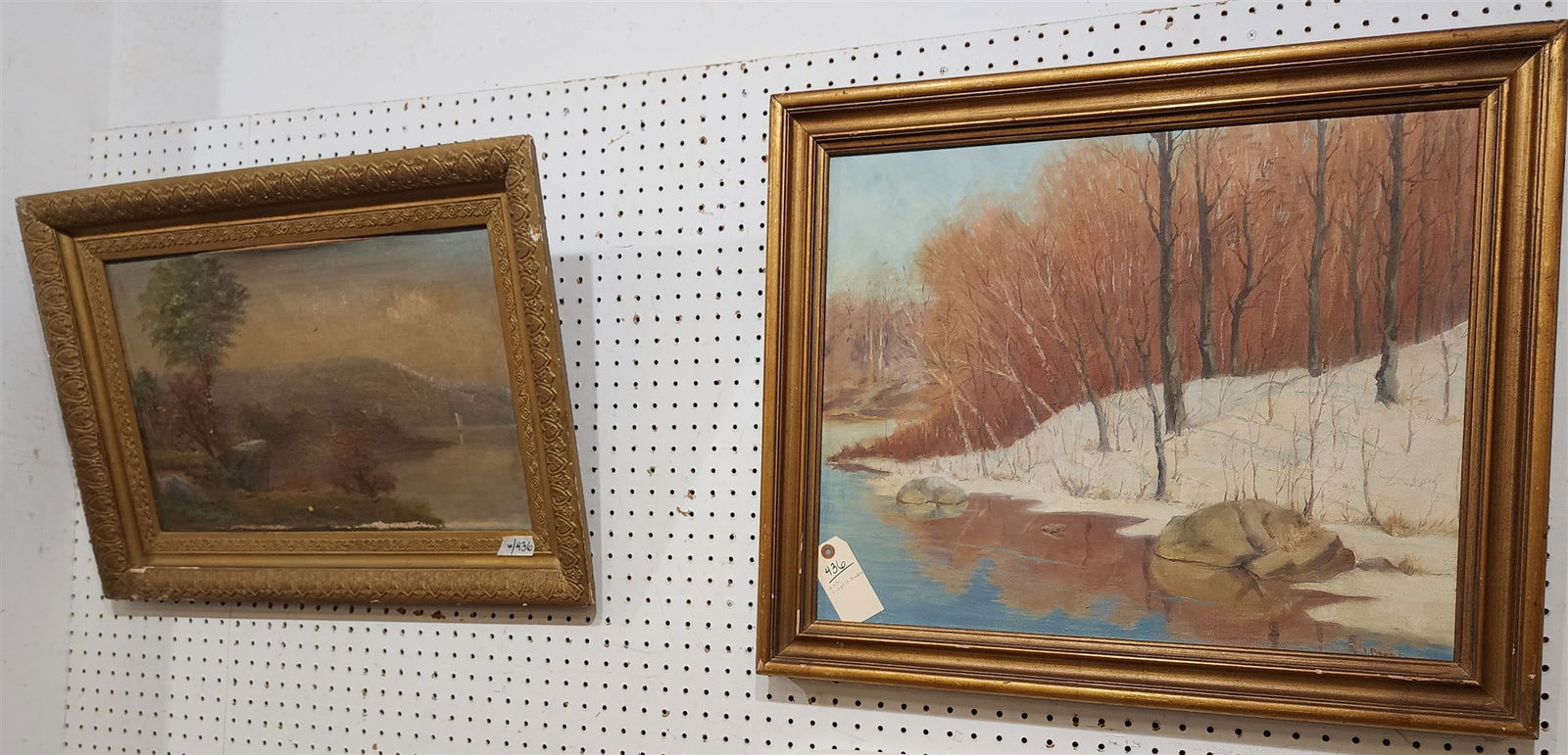 Framed O/C Winter Landsccape Sgnd J. Bradley 20" X 24" + Framed Landscape O/C 14 1/2" X 22" (1 of 4)