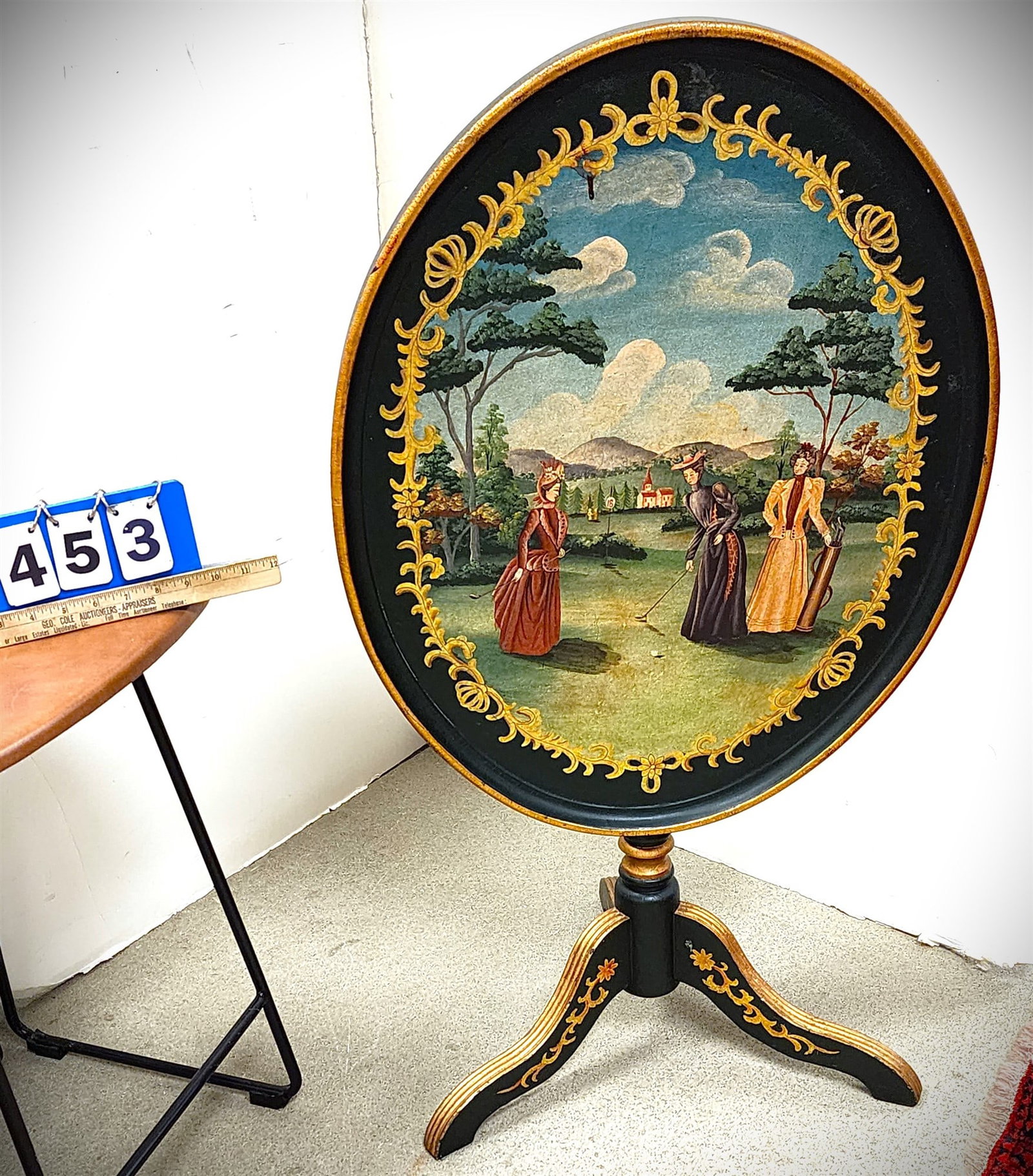 Ptd Tilt Top Table 26"H X 22"W X 28"D: Ptd Tilt Top Table 26"H X 22"W X 28"D