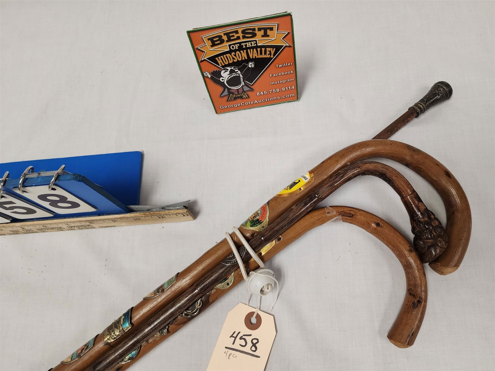 Lot 4 Canes 2 Souvenir, Sterl Handle Etc (1 of 3)