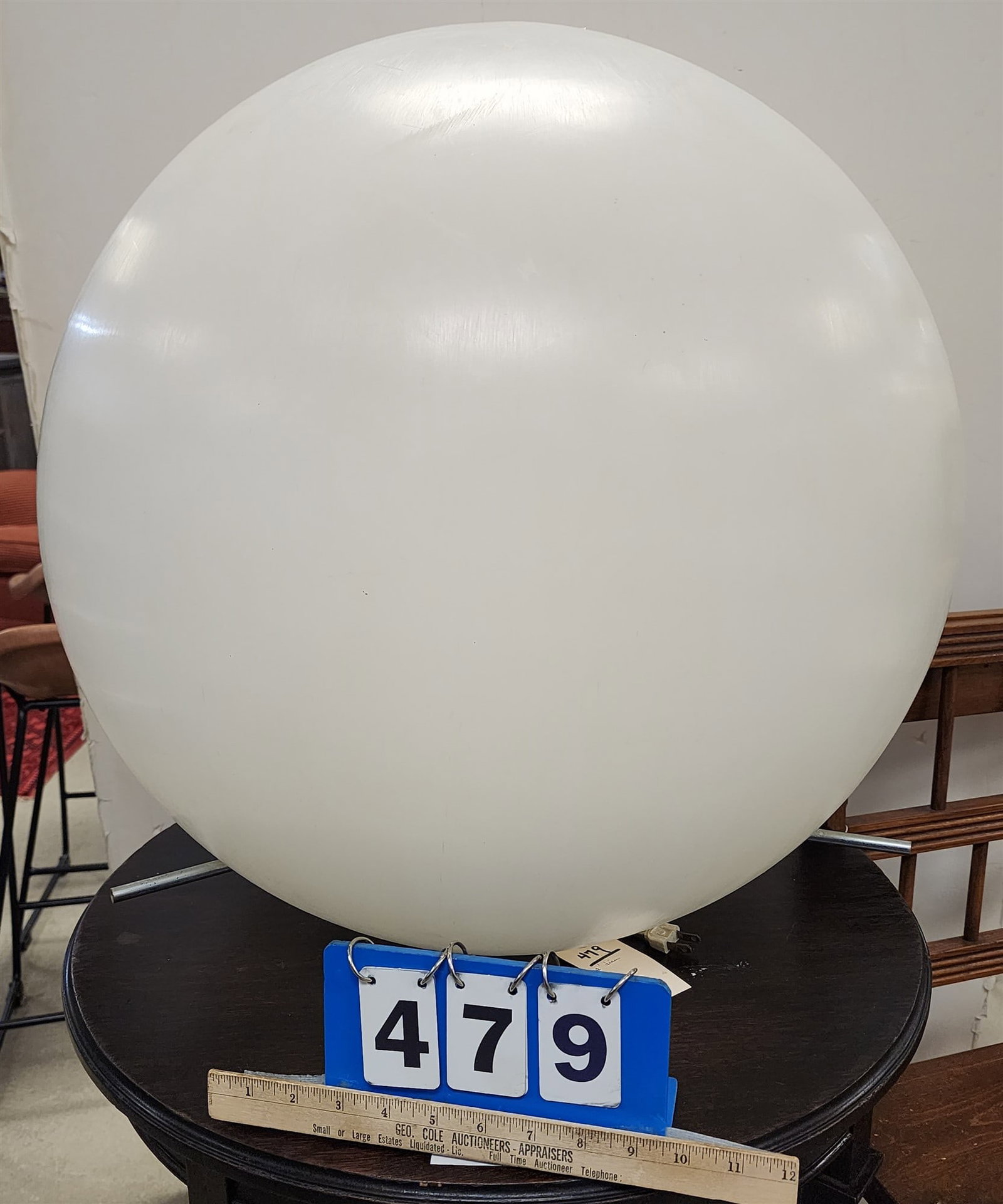 Plastic Orb Lamp 2' Diam: Plastic Orb Lamp 2' Diam
