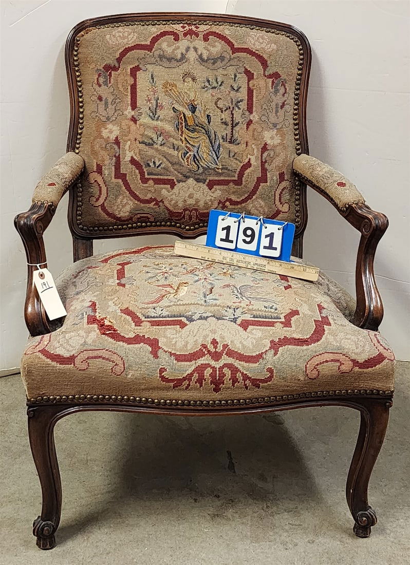 Needlepoint Uphols Armchair (1 of 4)