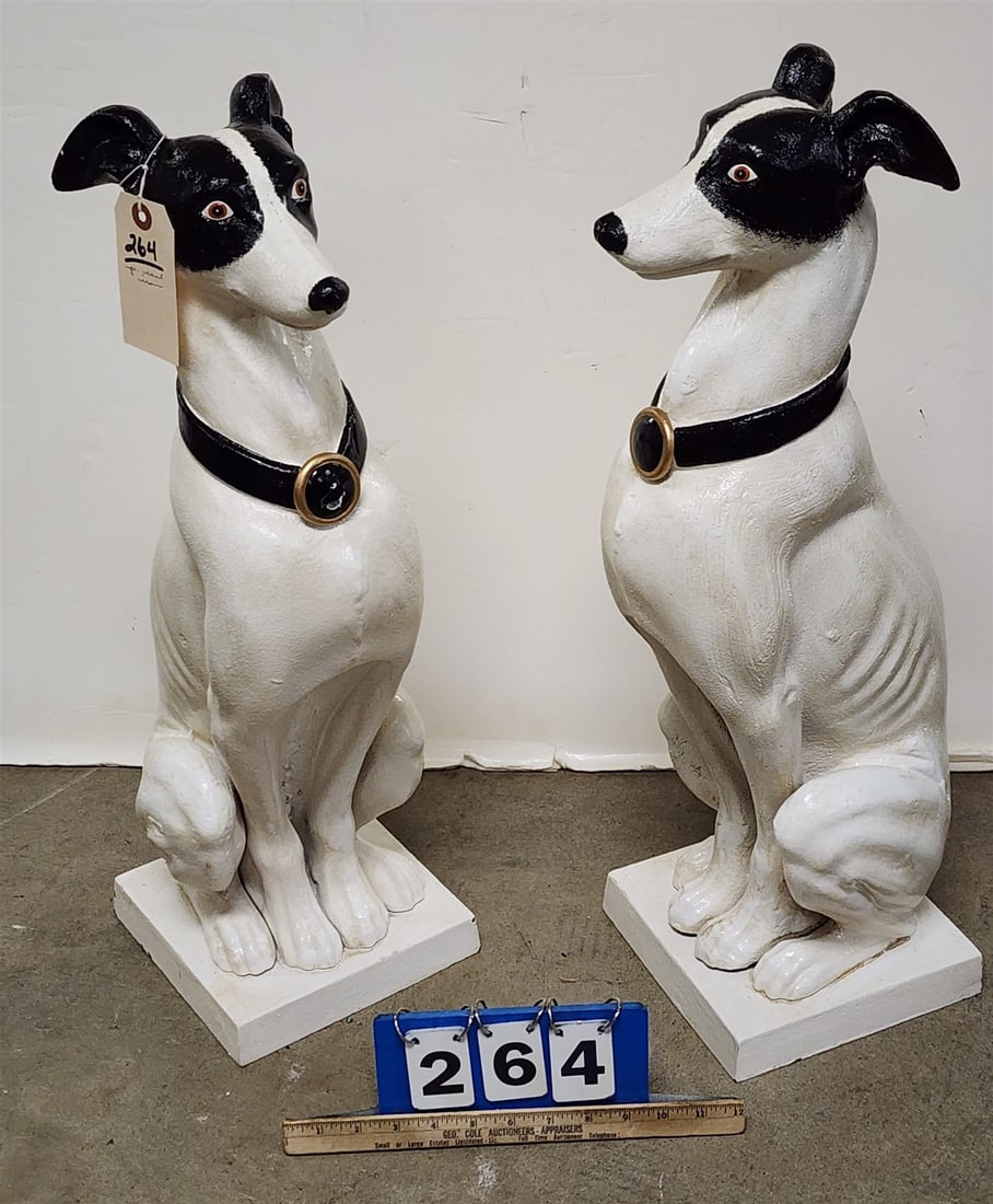 Pr Cast Iron Whippets 26" (1 of 3)