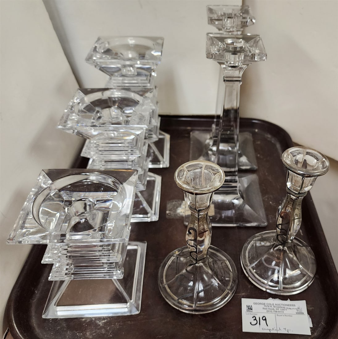 Tray 7 Crystal Candlesticks: Tray 7 Crystal Candlesticks
