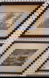 Lot 2 Framed Items- Wallace Nutting The Maple Sugar Cupboard 7 1/4" X 9" + Print Wall St Kingston,: Lot 2 Framed Items- Wallace Nutting The Maple Sugar Cupboard 7 1/4" X 9" + Print Wall St Kingston, NY 1852 6 1/2" X 8 1/2"