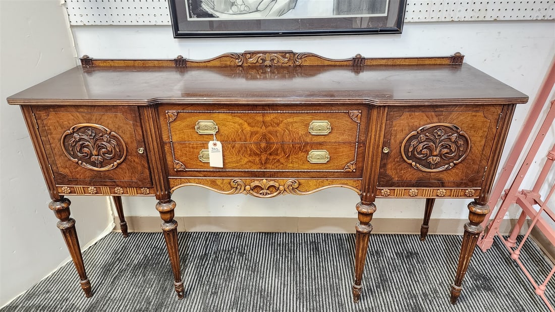 Walnut Sideboard 37"H X 66"W X 20 1/2"D: Walnut Sideboard 37"H X 66"W X 20 1/2"D