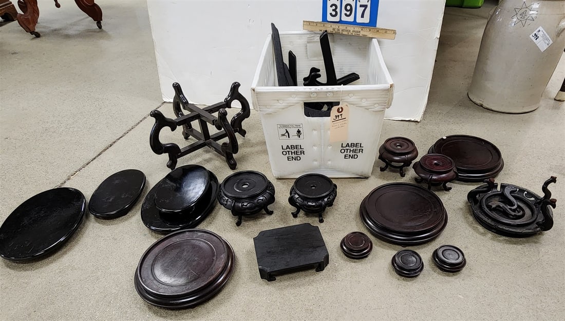 Bx Chinese Wooden Bases + Plate stands: Bx Chinese Wooden Bases + Plate stands