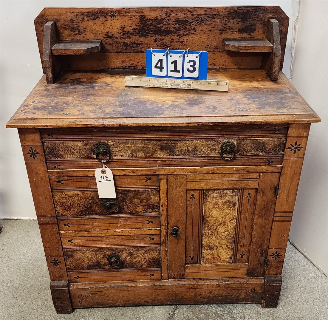 Vict Wash Stand 35 1/2"H X 31"W X 16"D: Vict Wash Stand 35 1/2"H X 31"W X 16"D