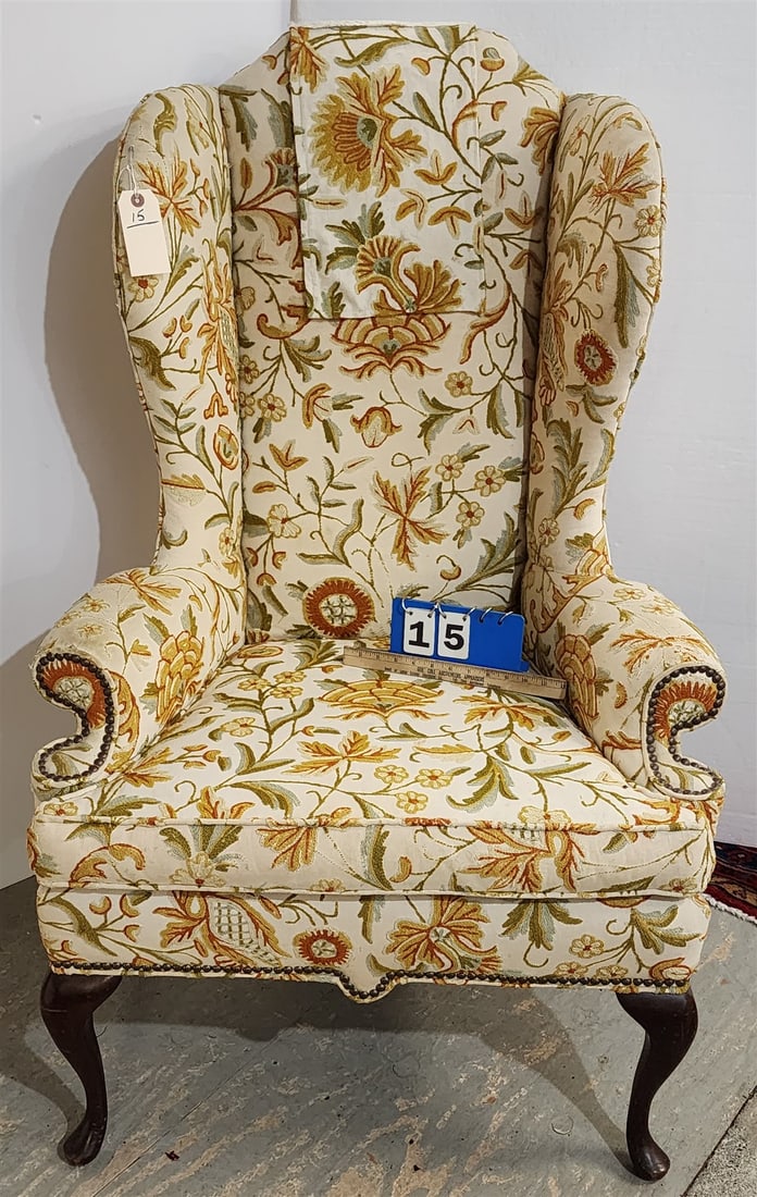 QA Style Wing Chair 51"H X 33"W X 21"D (1 of 4)