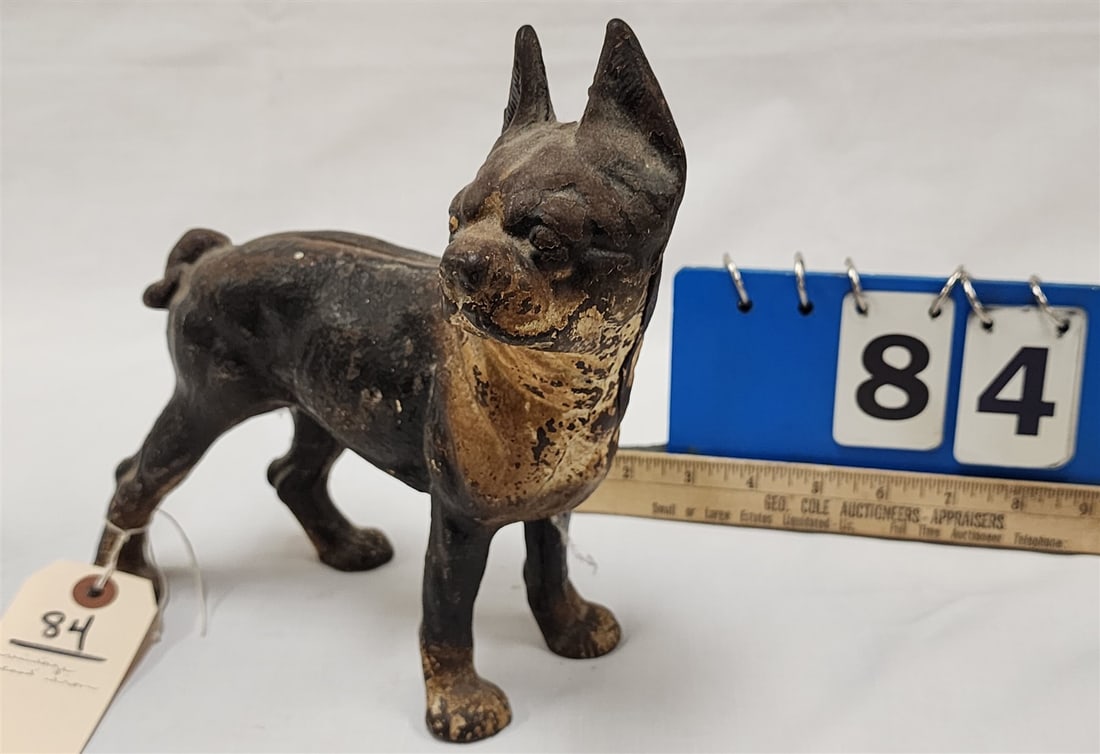 Vintage Cast Iron Boston Terrier Door Stop: Vintage Cast Iron Boston Terrier Door Stop
