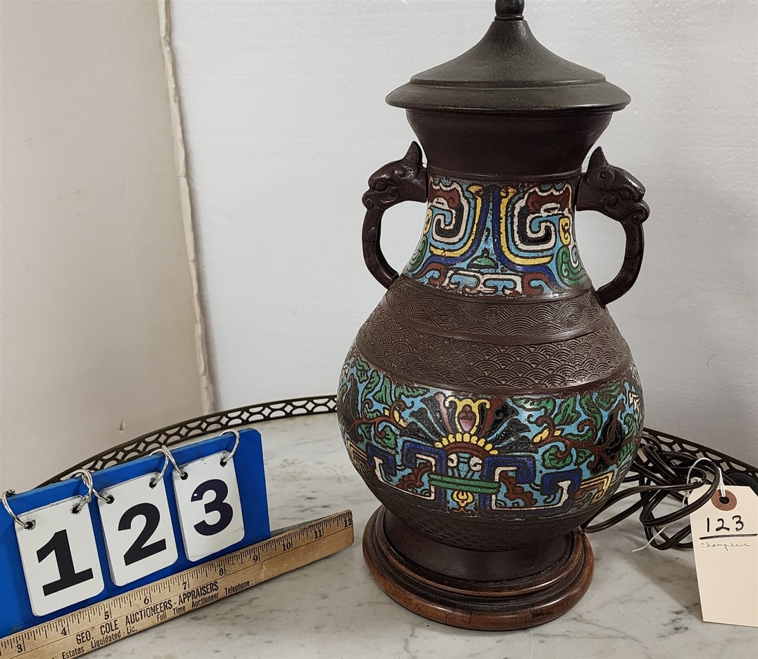 Champleve Vase Lamp (1 of 2)